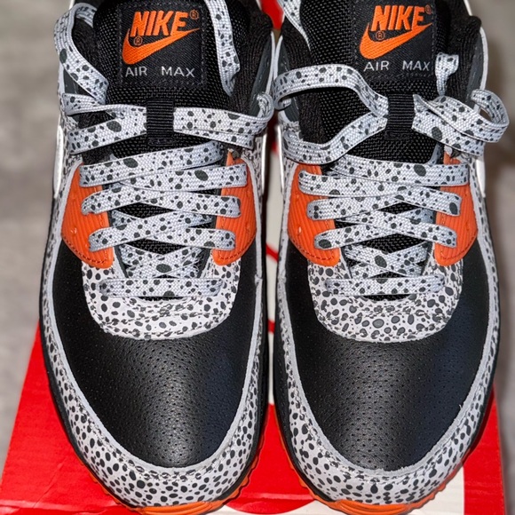 Nike Air Max 90 Safari Black Orange DA5427-001 Men's Size 8 used like new 10/10 - Picture 2 of 9